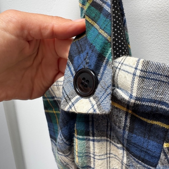 Vtg 70s “Denise Are Here!” Plaid Flannel Maxi Dress Sz 7/8 Retro Cottagecore - Picture 9 of 16